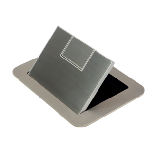 Boîtier de table design Element One E1-SOCKET-X-140-D | 1 alim | 1 demi-module