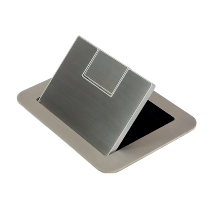 Boîtier de table design Element One E1-SOCKET-X-140-D | 1 alim | 1 demi-module