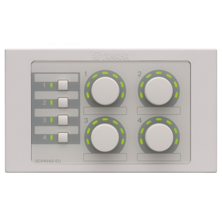 Contrôleur mural Yamaha YAM-DCP4V4SEU | 4 volumes | 4 switch | CAT5 (MTX)
