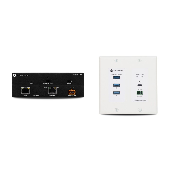 Kit extendeur USB 3.0 Atlona AT-USB-EX350-WPD-K | plaque murale | extension longue distance
