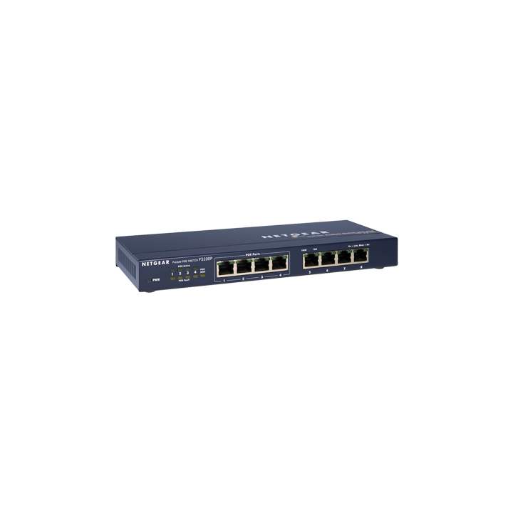 Switch Ethernet Netgear FS108P | 8 ports 10/100 Mb | auto-alimenté