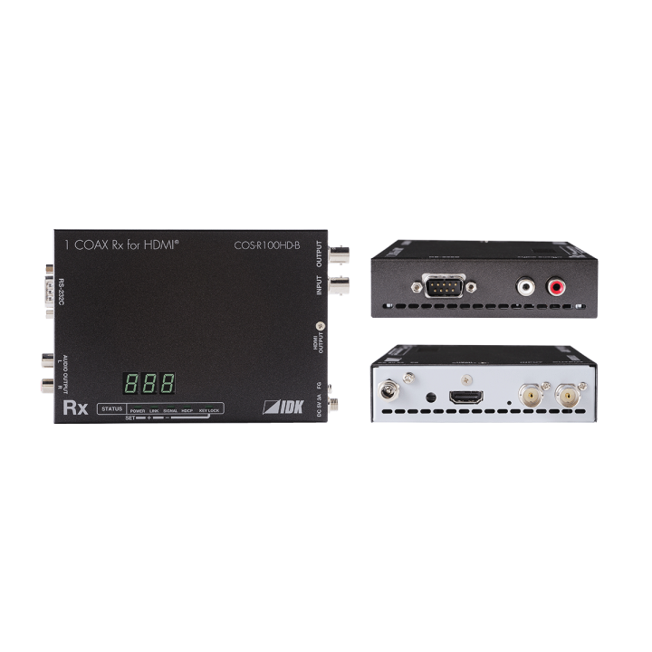 Récepteur HDMI sur câble coaxial IDK IDK-COS-R100HD-B | transmission HD | longue distance IDK