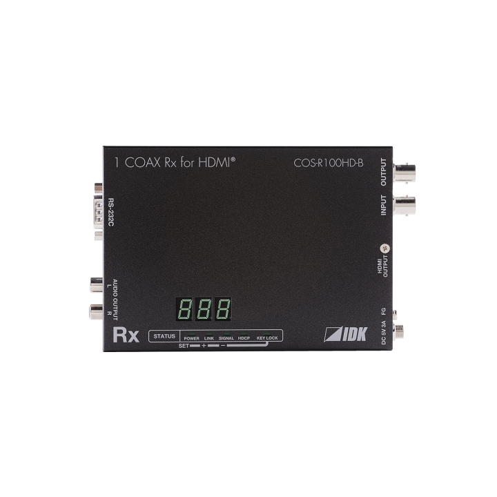 Récepteur HDMI sur câble coaxial IDK IDK-COS-R100HD-B | transmission HD | longue distance IDK