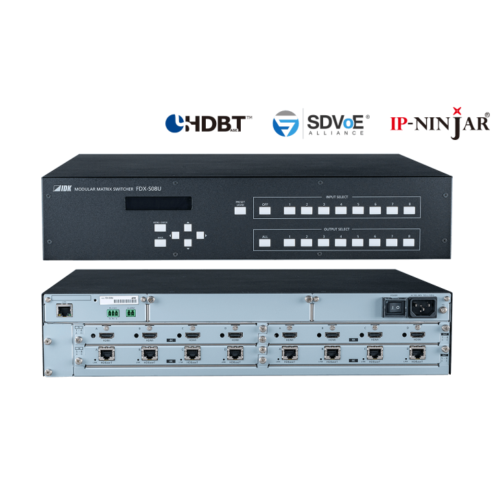 Châssis matrice modulaire IDK IDK-FDX-S08U | 8x8 | 4K@60 (4:4:4) IDK