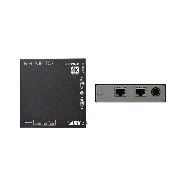 Injecteur de puissance HDBaseT IDK IDK-HDC-P1502 | alimentation PoH | portée longue distance IDK