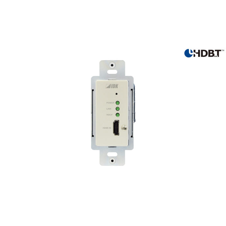 Plaque murale émetteur HDBaseT IDK IDK-HDC-TH100WP | 4K@60 | modèle US IDK