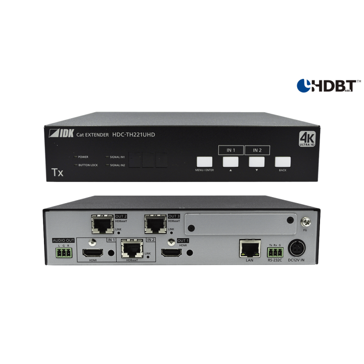 Émetteur HDBaseT IDK IDK-HDC-TH221UHD | 4K@60 | 2 entrées / 3 sorties IDK