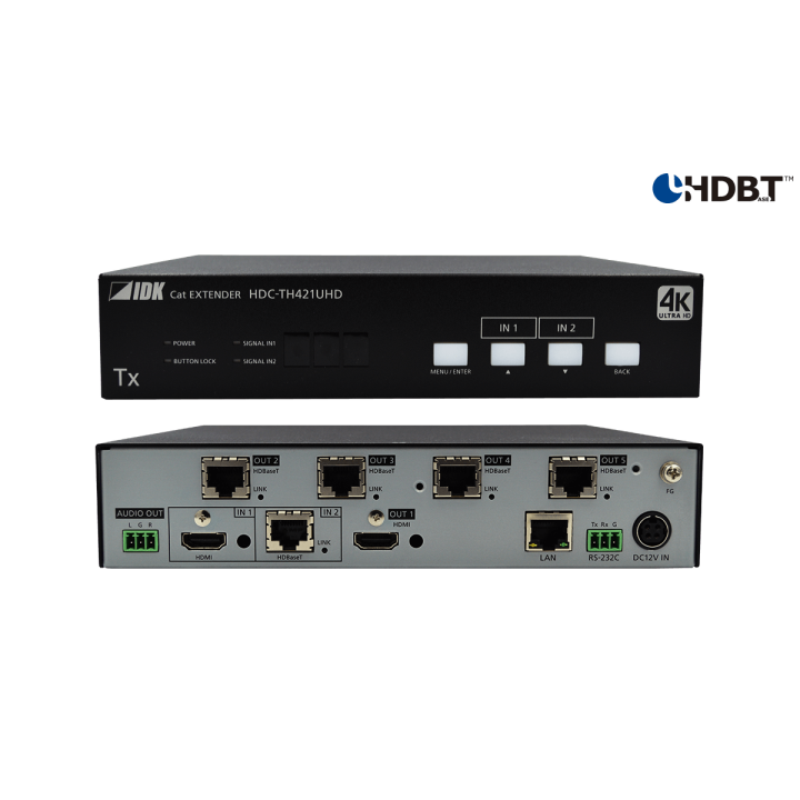 Émetteur HDBaseT IDK IDK-HDC-TH421UHD | 4K@60 | 2 entrées / 5 sorties IDK