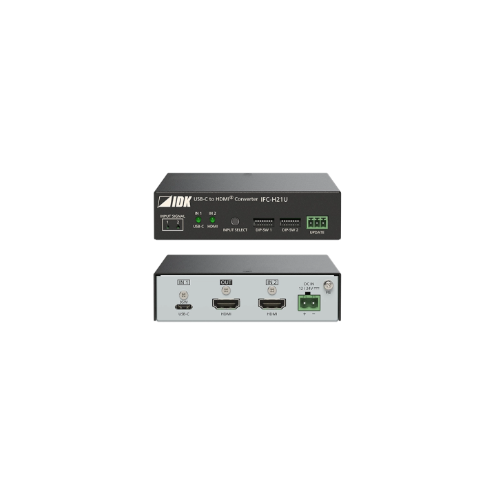 Sélecteur 4K@60 USB-C vers HDMI IDK IDK-IFC-H21U | 2 entrées | PD 75W IDK