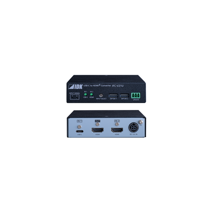 Sélecteur 4K@60 USB-C vers HDMI IDK IDK-IFC-V21U | 2 entrées / 1 sortie | UHD 60 Hz IDK