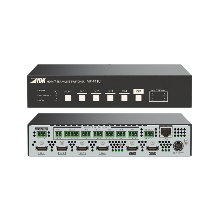 Sélecteur Seamless HDMI 4K IDK IDK-IMP-F41U | 4 entrées / 1 sortie | 4K@60 Hz IDK