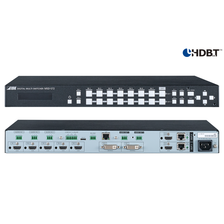 Sélecteur numérique IDK IDK-MSD-S72 | 7 entrées | 2 sorties IDK