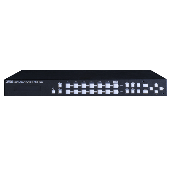 Sélecteur 4K@60 IDK IDK-MSD-V62UT | 6 entrées / 2 sorties | sortie HDBaseT IDK