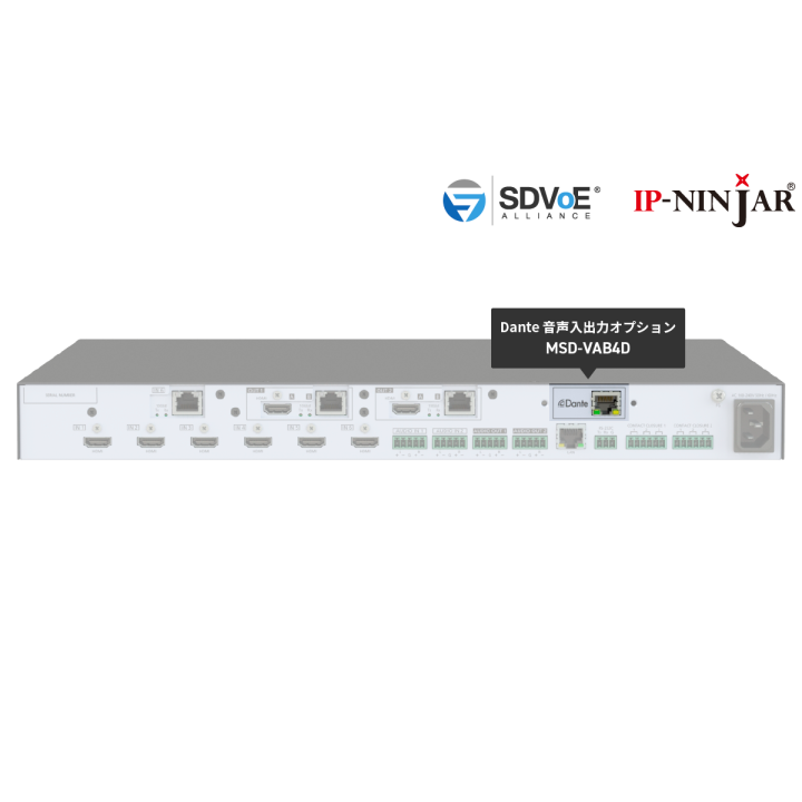 Module audio Dante IDK IDK-MSD-VAB4D | série MSD-V6 | interface Dante professionnelle IDK
