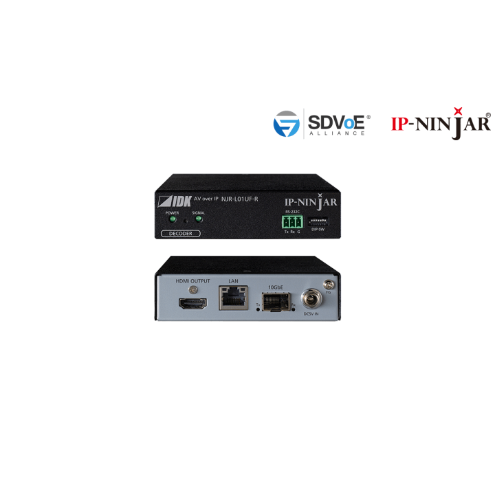 Décodeur 4K@60 HDMI Fibre IDK IDK-NJR-L01UF-R | module SFP+ vendu séparément | transmission longue distance IDK
