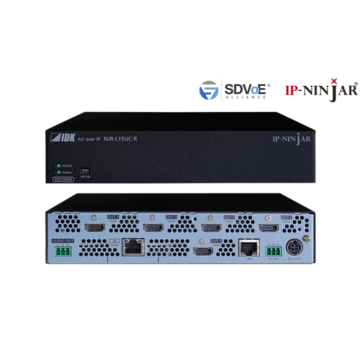 Décodeur HDMI IDK IDK-NJR-L15UC-R | 4K@60 | 1 entrée / 5 sorties IDK