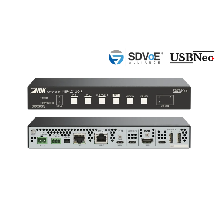 Décodeur 4K@60 HDMI & USB-C IDK IDK-NJR-L21UC-R | 2 entrées / 1 sortie | switch AV compact IDK