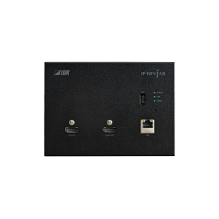 Plaque murale Encodeur HDMI CAT IDK IDK-NJR-P01UCW-T-B | HDMI vers CAT | noire IDK