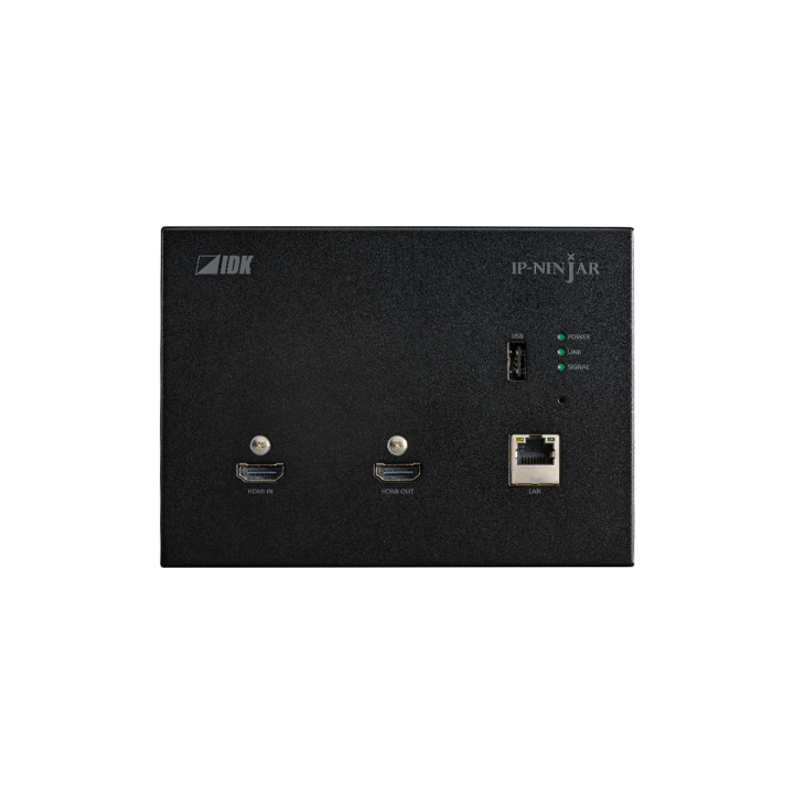 Plaque murale Transceiver HDMI CAT IDK IDK-NJR-P01UCW-TRB | noire | transmission HDMI sur CAT IDK