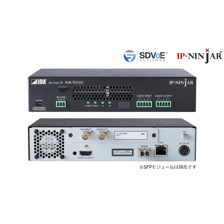 Encodeur vidéo IDK IDK-NJR-T01SDI | 3G/HD/SD-SDI | module SFP+ vendu séparément IDK