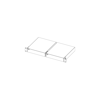 Matériel de mise en rack IDK IDK-RM-44D | pour 2 produits demi-largeur | montage rack 19" IDK