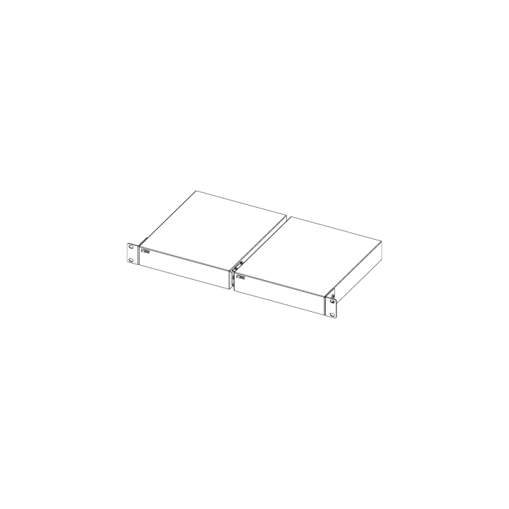 Matériel de mise en rack IDK IDK-RM-44D | pour 2 produits demi-largeur | montage rack 19" IDK
