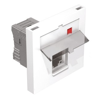 Plastron pour 1 RJ45 vide norme 45 X 45 S2CEB