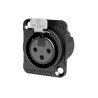 S2CEB - Embase XLR femelle 3 pts noire S2CEB