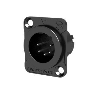 S2CEB - Embase XLR male 5 points noir S2CEB