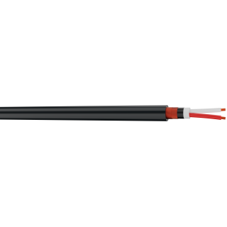 Câble Micro 0.40 mm² Blindé Tresse cuivre rouge Bobine de 100m noir S2CEB