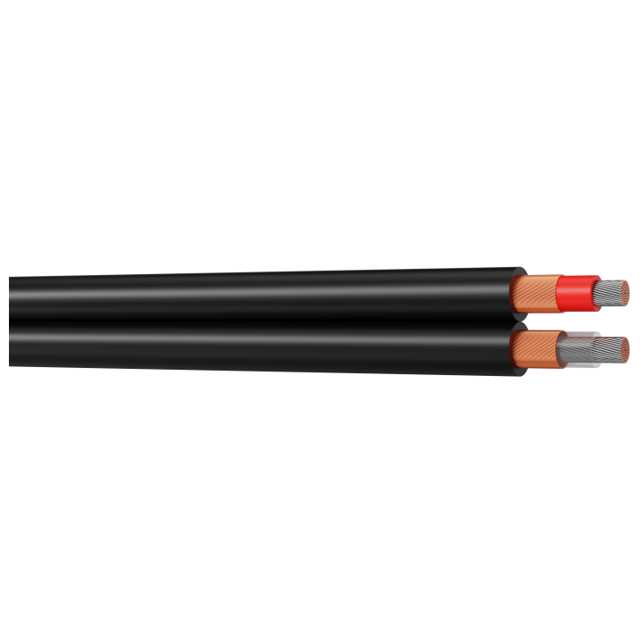 S2CEB - Câble asymetrique blinde - 2 x 0.22 mm² - pvc noir - hq - prix au mètre S2CEB