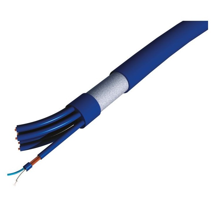 S2CEB - MultIPaires audio numerique 8 paires 0,22 mm² - bleu - à la coupe S2CEB