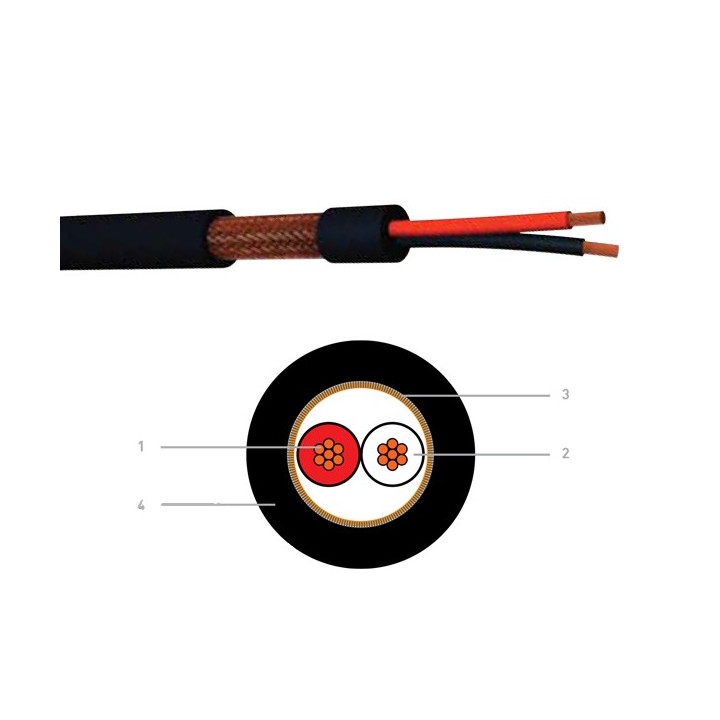 S2CEB - Câble micro - 0,22 mm² - pvc noir - 500 m S2CEB