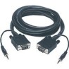 Cordons VGA 1.80mt + Audio HD15 male / HD15 male + Jack 3.5 male Ster S2CEB