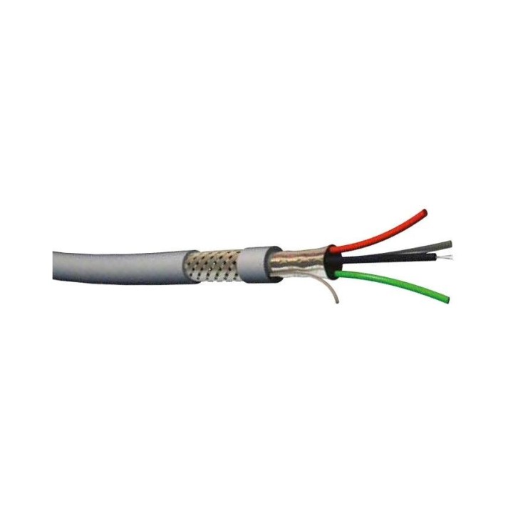 S2CEB - Câble dmx 512 - 2 x 2 x 0,34 mm² - pvc gris - à la coupe - prix au mètre S2CEB