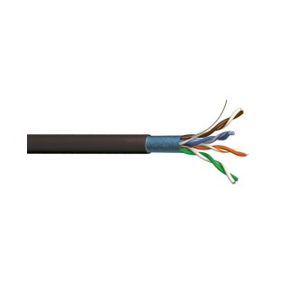 S2CEB - Câble SOUPLE F/UTP CAT6 4P AWG26 GAINE PVC NOIR - prix au mètre S2CEB