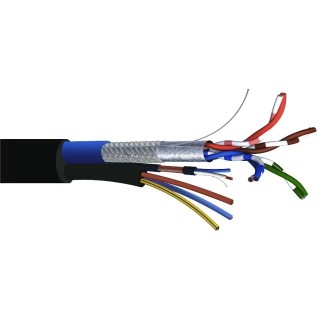 S2CEB - Câble 2xAUDIOLAN24 + 4xdigi1 + 3 g 2,50 mm² - pvc noir - à la coupe S2CEB