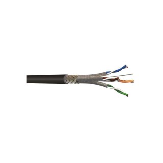 S2CEB - Câble live cat6a souple - 4 paires awg 24 - pvc noir - à la coupe - prix au mètre S2CEB