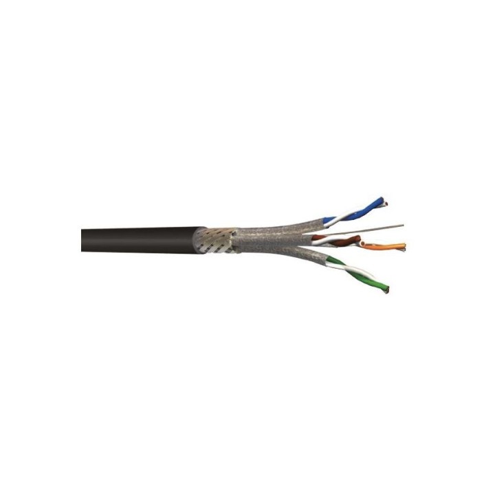 S2CEB - Câble live cat6a souple - 4 paires awg 24 - pvc noir - à la coupe - prix au mètre S2CEB