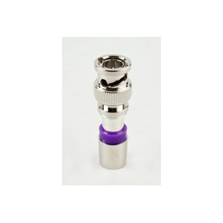 BNC, 1 PIECE Solid Center Cond., RGB 22-24 AWG - NICKEL (PURPLE) Belden