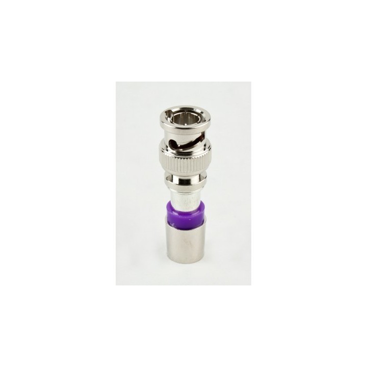 BNC, 1 PIECE Solid Center Cond., RGB 22-24 AWG - NICKEL (PURPLE) Belden