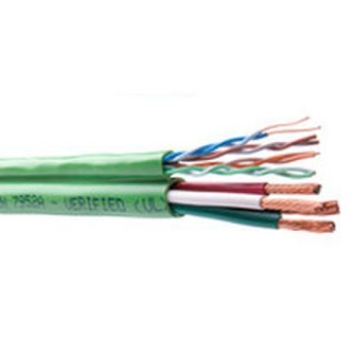 Câble Belden composite CAT5 UTP 245 AWG +4x 14 AWG - Vert 152m Belden