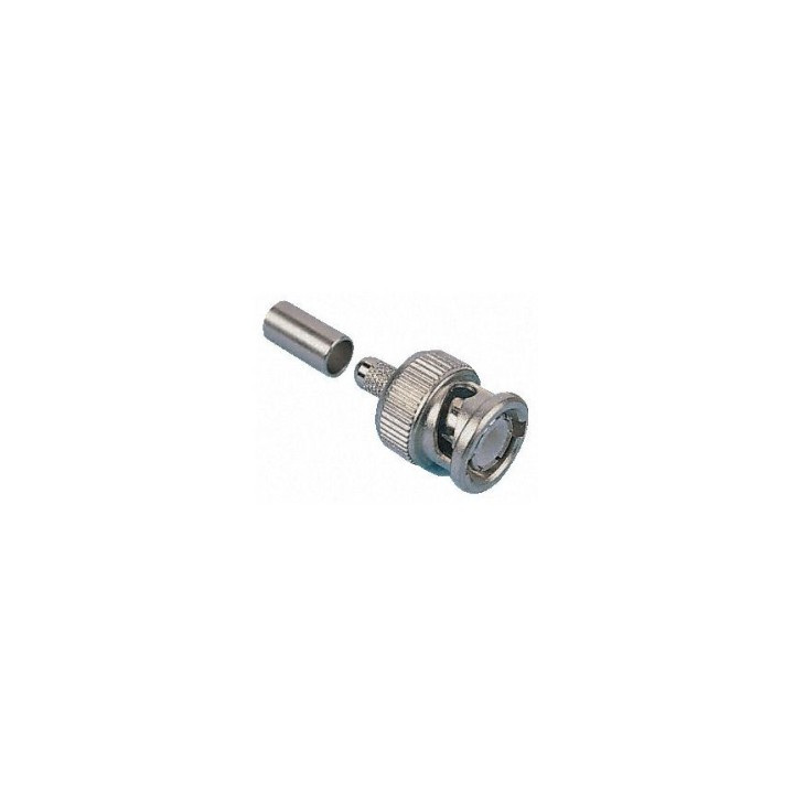 Fiche BNC mâle S2CEB BNC75E | droite à sertir | pour câble KX6 économique