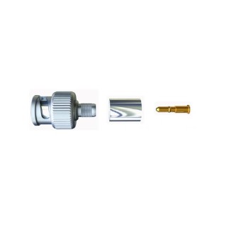 Connecteur BNC mâle à sertir S2CEB DMSER50 | compatible RG174U | 50 Ω