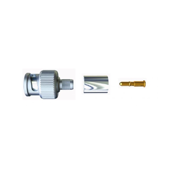 Connecteur BNC mâle à sertir S2CEB DMSER50 | compatible RG174U | 50 Ω