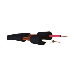 Câble asymétrique blindé S2CEB DUAL22 | 2 x 0,22 mm² | gaine PVC noire