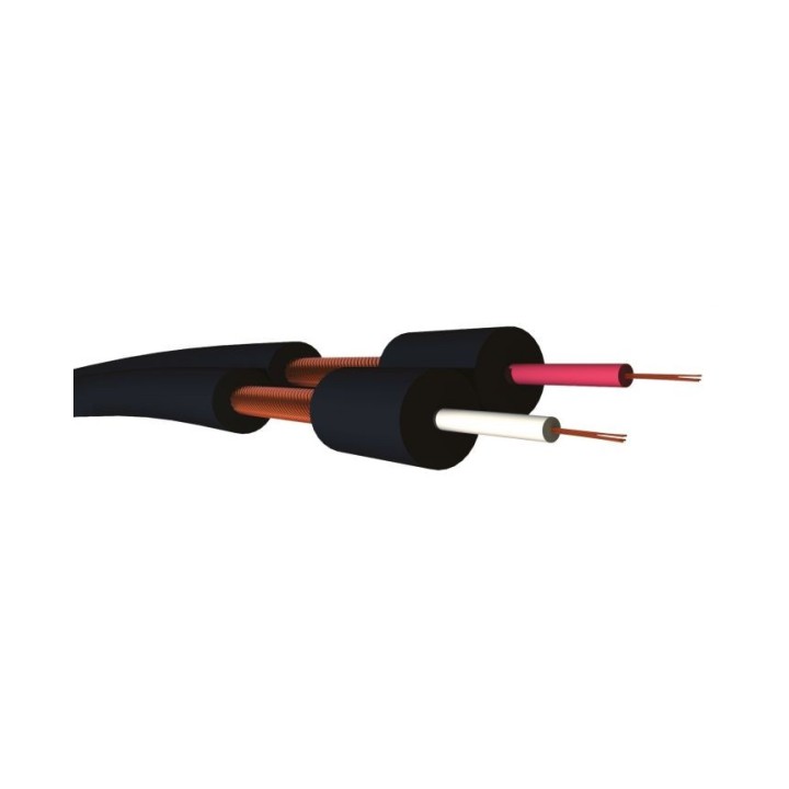 Câble asymétrique blindé S2CEB DUAL22 | 2 x 0,22 mm² | gaine PVC noire