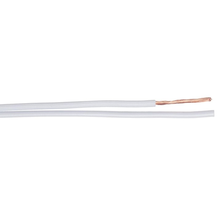 Câble HP méplat S2CEB 40305126B | 2 x 1,50 mm² | PVC blanc | prix au mètre