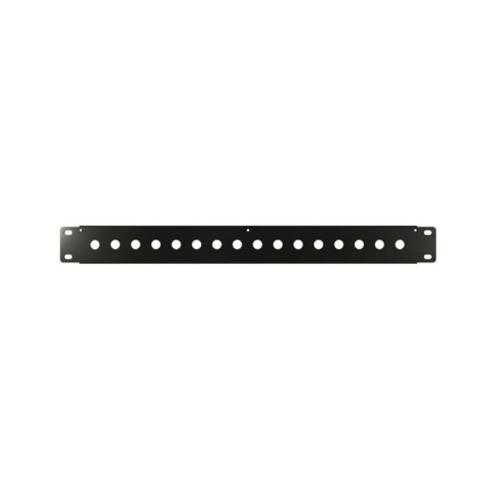 Panneau 19P S2CEB PAN21916T | 1U | 16 traversées BNC époxy noir
