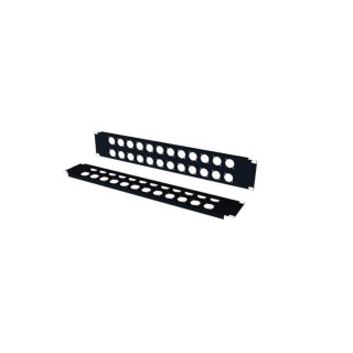 Panneau 19" S2CEB PAN11916 | 1U | 16 XLR série D epoxy noir
